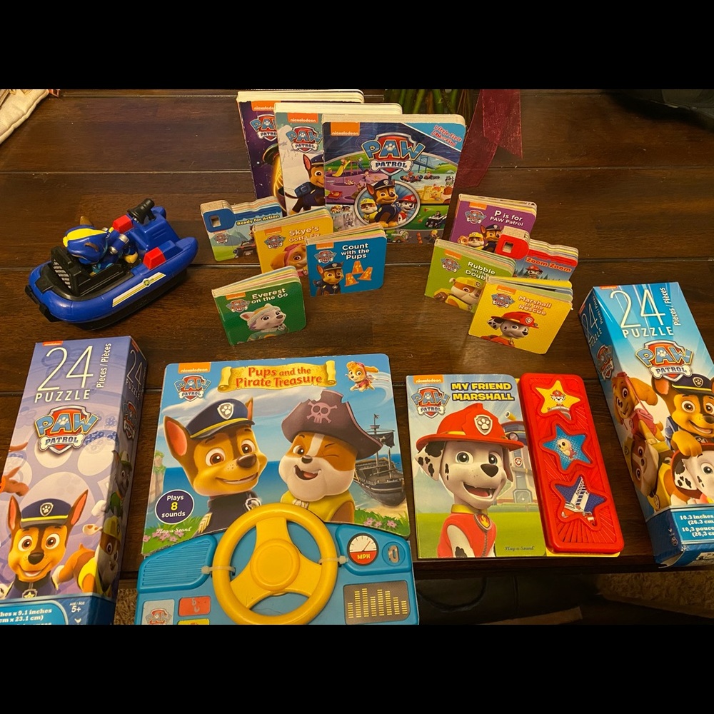 Paw Patrol book and puzzle lot